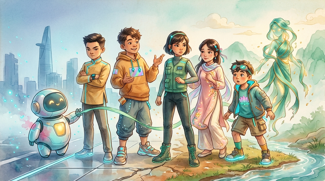 Dải Lụa Thời Gian — đoàn diễn viên nhí